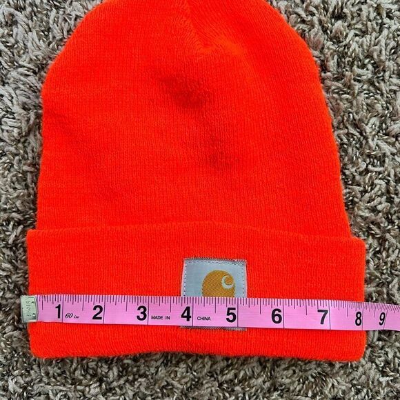 5/$25 Brite Orange Carhartt Beanie Unisex - Picture 4 of 5